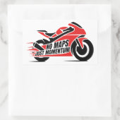 スポーツモーターサイクル 長方形シール (バッグ)