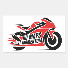 スポーツモーターサイクル 長方形シール