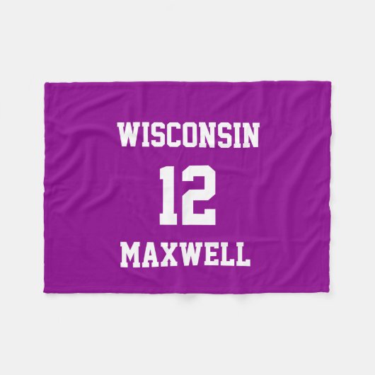 スポーツユアダークマゼンタ フリースブランケット (正面(横))