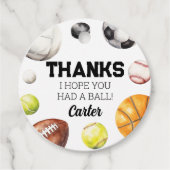 スポーツラウンドメッセージカード フェイバータグ (正面)