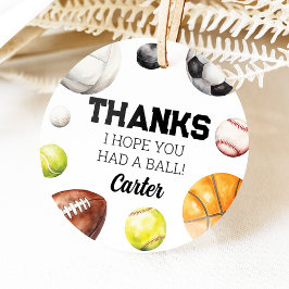 スポーツラウンドメッセージカード フェイバータグ