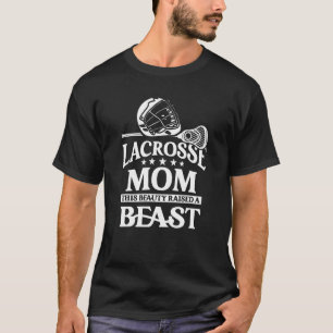 スポーツラクロスママこの美しいは獣を育てた Tシャツ