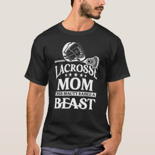スポーツラクロスママこの美しいは獣を育てた Tシャツ