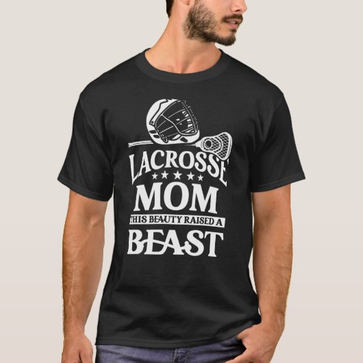 スポーツラクロスママこの美しいは獣を育てた Tシャツ (正面)