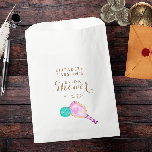 スポーツラバーウォーターカラーピックボールをテーマにしたブライダル フェイバーバッグ