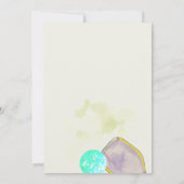 スポーツラバーウォーターカラーピックボールをテーマにしたブライダル 招待状 (裏面)