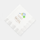 スポーツラバーウォーターカラーピックボールをテーマにしたブライダル 縁ありランチョンナプキン (角)