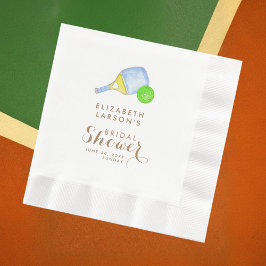 スポーツラバーウォーターカラーピックボールをテーマにしたブライダル 縁ありランチョンナプキン