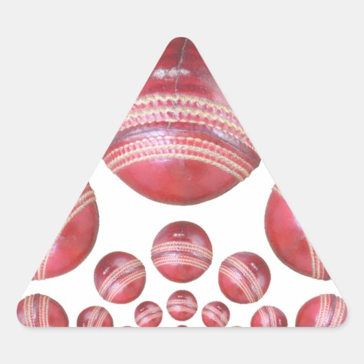 スポーツラバーズクリケットボールプリント 三角形シール (正面)