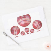 スポーツラバーズクリケットボールプリント 長方形シール (封筒)