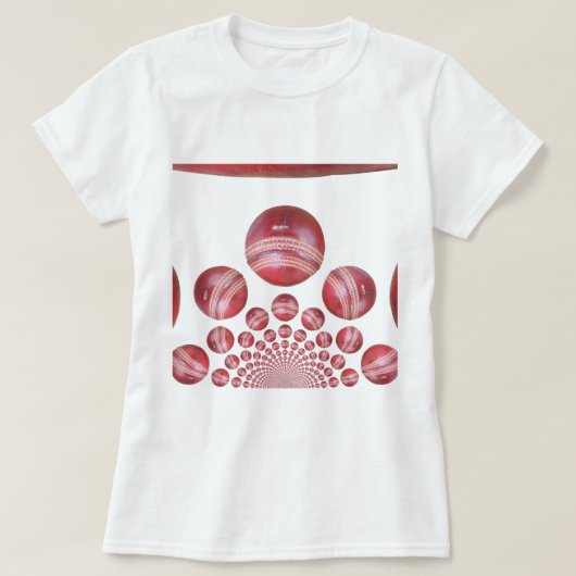 スポーツラバーズクリケットボールプリント Tシャツ (デザイン正面)