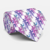 スポーツランニングのモーヴ、パープル、ピンクの男 ネクタイ (ロール)