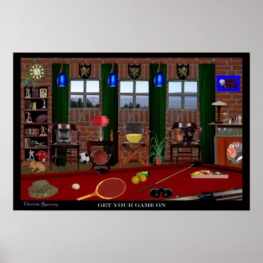 スポーツルーム22.5 X 15 ポスター (正面)