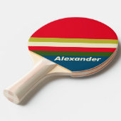 スポーツレトロストライプのラグビー 卓球ラケット (正面アングル)