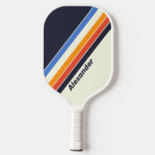 スポーツレトロストライプの5名 ピックルボールラケット (裏面)