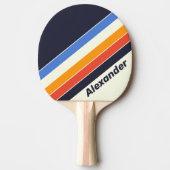 スポーツレトロストライプの5名 卓球ラケット (正面)