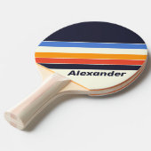 スポーツレトロストライプの5名 卓球ラケット (正面アングル)