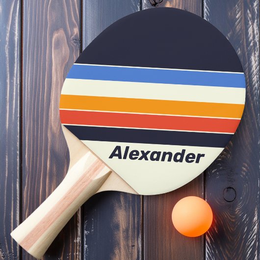 スポーツレトロストライプの5名 卓球ラケット