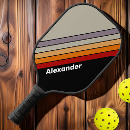 スポーツレトロヴィーストライプのブレインボー ピックルボールラケット