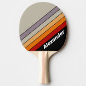 スポーツレトロヴィーストライプのブレインボー 卓球ラケット (正面)