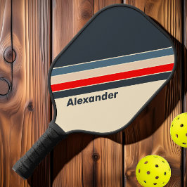 スポーツレトロ航海のレインボーストライプのと名前 ピックルボールラケット