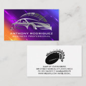 スポーツレーシングカー | デジタル背景 名刺 (正面/裏面)