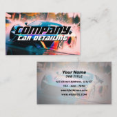 スポーツレースカーの水しぶき 名刺 (正面/裏面)