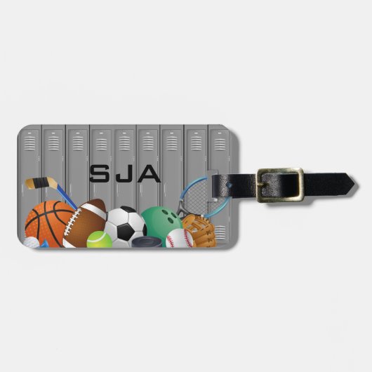 スポーツロッカールームデザイン荷物タグ ラゲッジタグ (正面横)