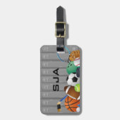 スポーツロッカールームデザイン荷物タグ ラゲッジタグ (正面縦)