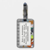 スポーツロッカールームデザイン荷物タグ ラゲッジタグ (裏面縦)