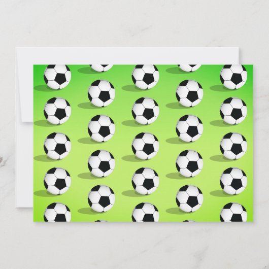 スポーツワンサッカーサッカー第1誕生日 招待状 (裏面)