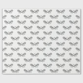 スポーツヴィンテージがテニスラケットテニスボールを交差 ラッピングペーパー (フラット)