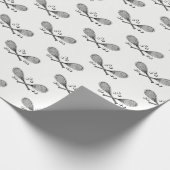 スポーツヴィンテージがテニスラケットテニスボールを交差 ラッピングペーパー (角)