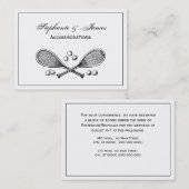 スポーツヴィンテージがテニスラケットテニスボールを交差 名刺 (正面/裏面)