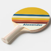 スポーツヴィンテージストライプの5名 卓球ラケット (正面アングル)