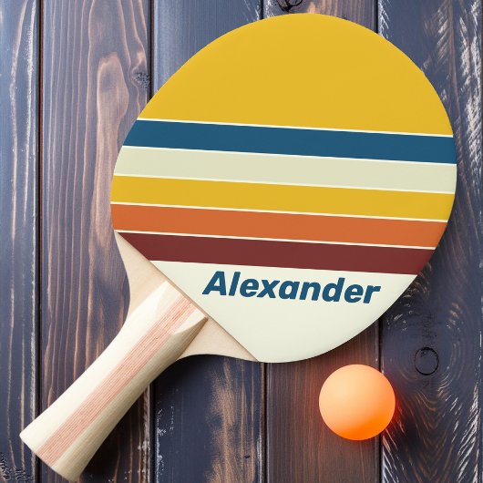スポーツヴィンテージストライプの5名 卓球ラケット