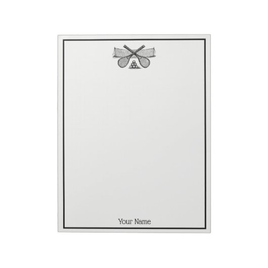 スポーツヴィンテージテニスネット、クロスしたレース、ボール ノートパッド (回転)