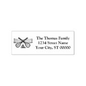 スポーツヴィンテージテニスネット、クロスしたレース、ボール ラバースタンプ (押印)