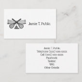 スポーツヴィンテージテニスネット、クロスしたレース、ボール 名刺 (正面/裏面)