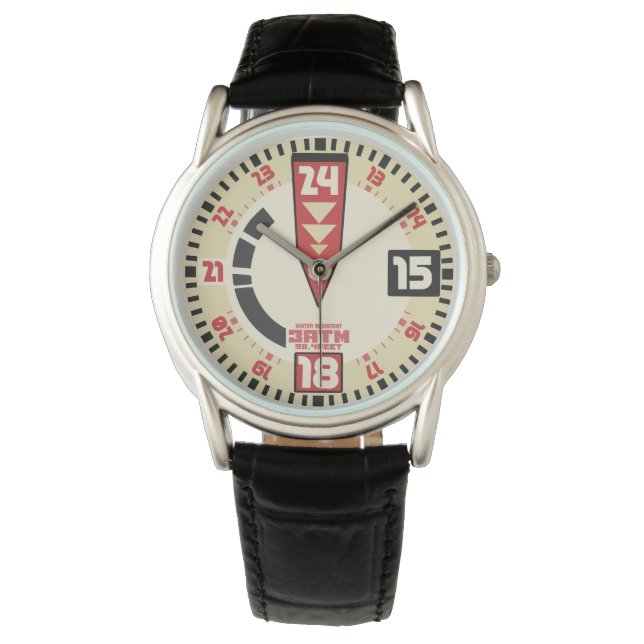 スポーツヴィンテージ飛行士軍隊スタイル時計 腕時計 (正面)