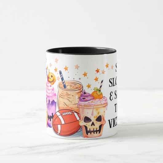 スポーツ不気味ファンファミリー用ハロウィンマグ マグカップ (中央)