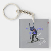 スポーツ世界カスタム文字と写真記念 キーホルダー (正面)