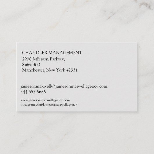 スポーツ代理人 名刺 (裏面)