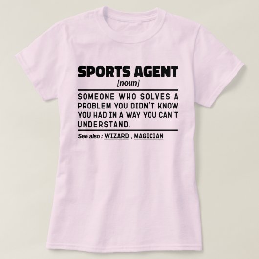 スポーツ代理名詞商事代表クール Tシャツ (デザイン正面)