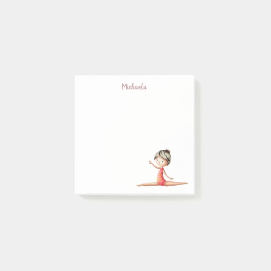 スポーツ体操選手がスプリットを行パーソナライズされたう ポストイット (正面)