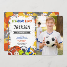 スポーツ写真招待状