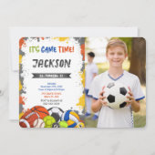 スポーツ写真招待 招待状 (正面)