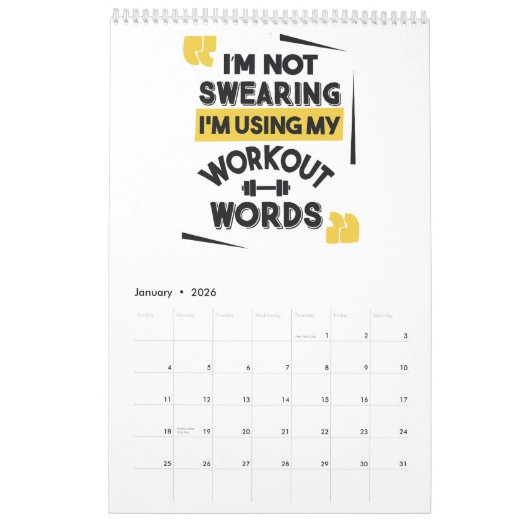 スポーツ動機 カレンダー (1月 2026)