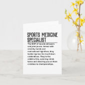 スポーツ医学専門家 カード (黄色い花)