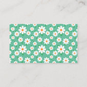 スポーツ医 – エレガントグリーンデイジー 名刺 (裏面)